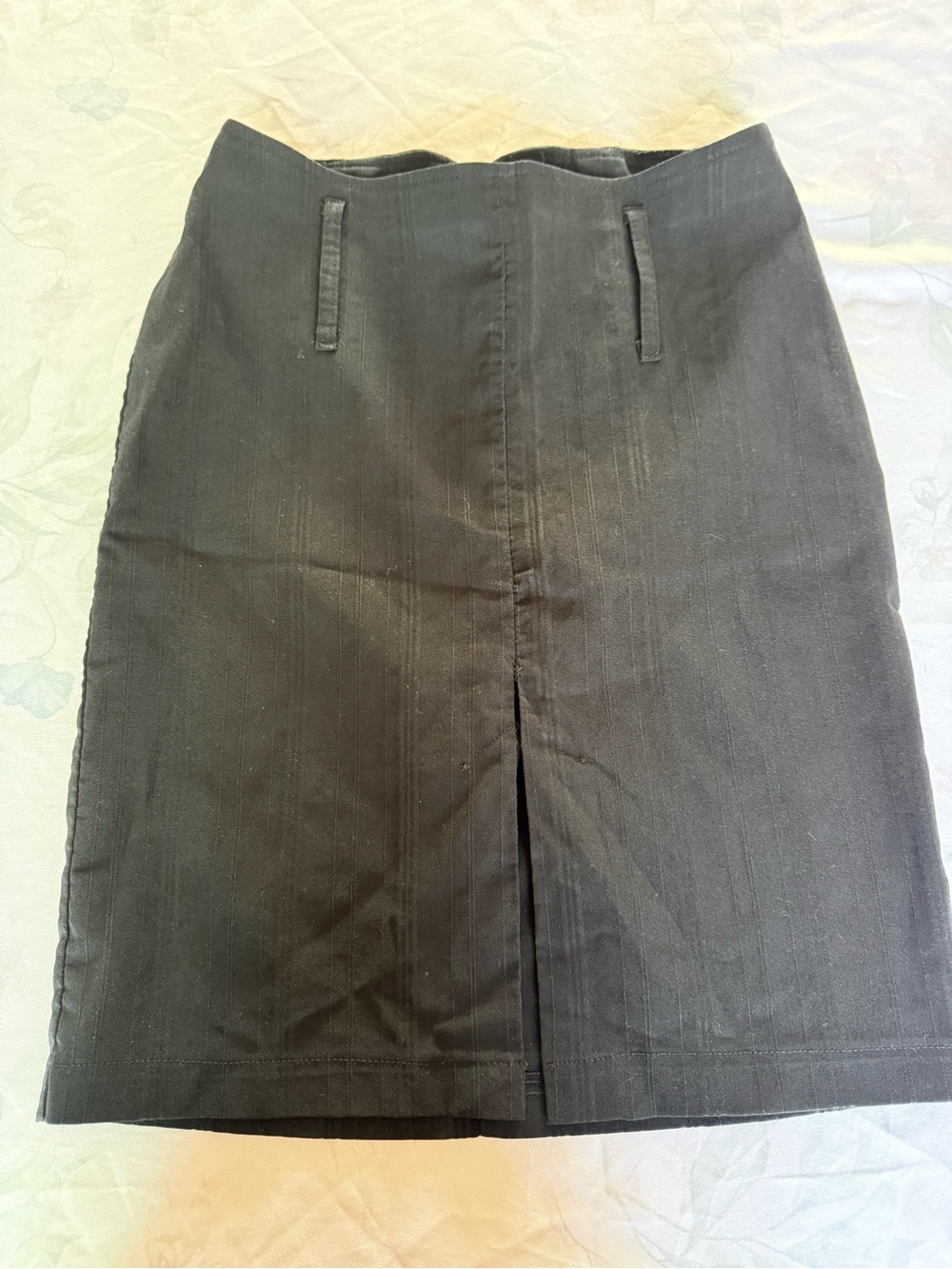 Classic Black Women's Pencil Skirt - Tailored Front Slit size 5/6